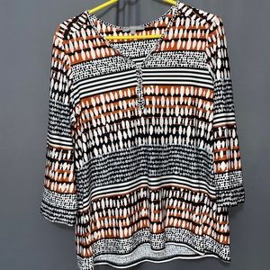 XL NY collection 3/4 sleeve top